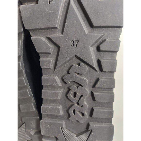 Ash Hi Top Sneaker Womens 37 Black Muse Lace Up Round Toe Crocodile Print Casual - Picture 9 of 14